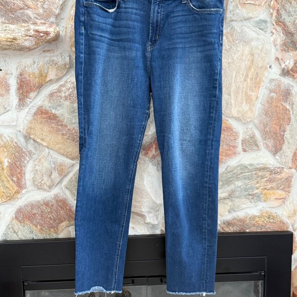 FLYING MONKEY PLATINUM Mid Rise Frayed Hem Ankle Jeans Size 32 - Picture 2 of 4